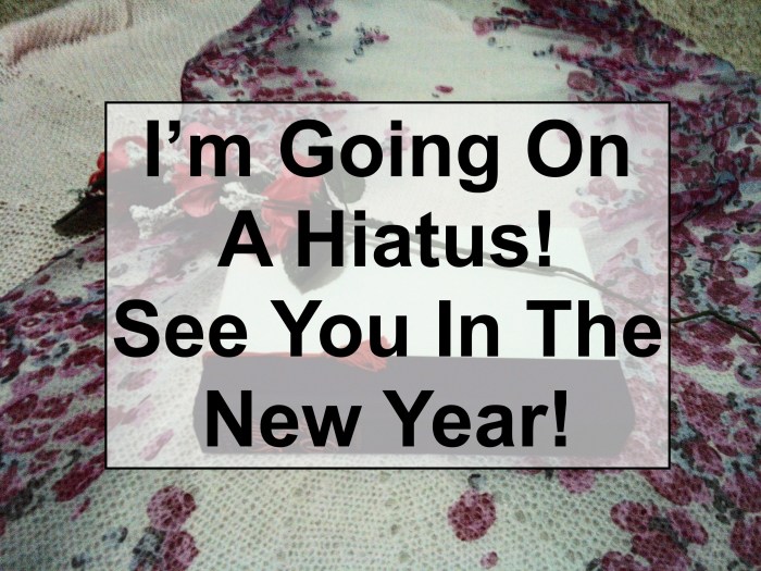 I'm Going On A Hiatus